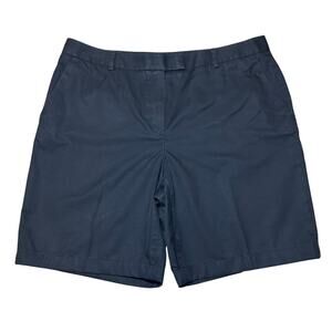 Brooks Brothers “346” Women’s Size 14 Blue Oxford Flat Front Chino Shorts